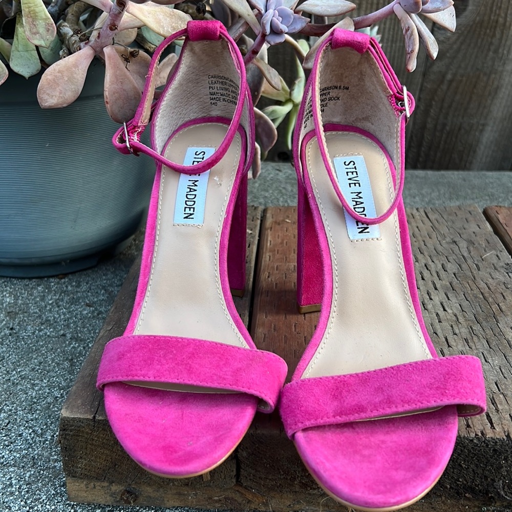 Steve Madden Pink Block Heel size 6.5M